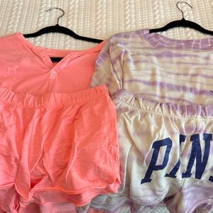 PINK Victoria's Secret Pink and Purple Lounge Set bundle